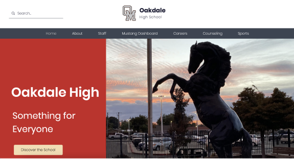 Screenshot of Oakdale High School website