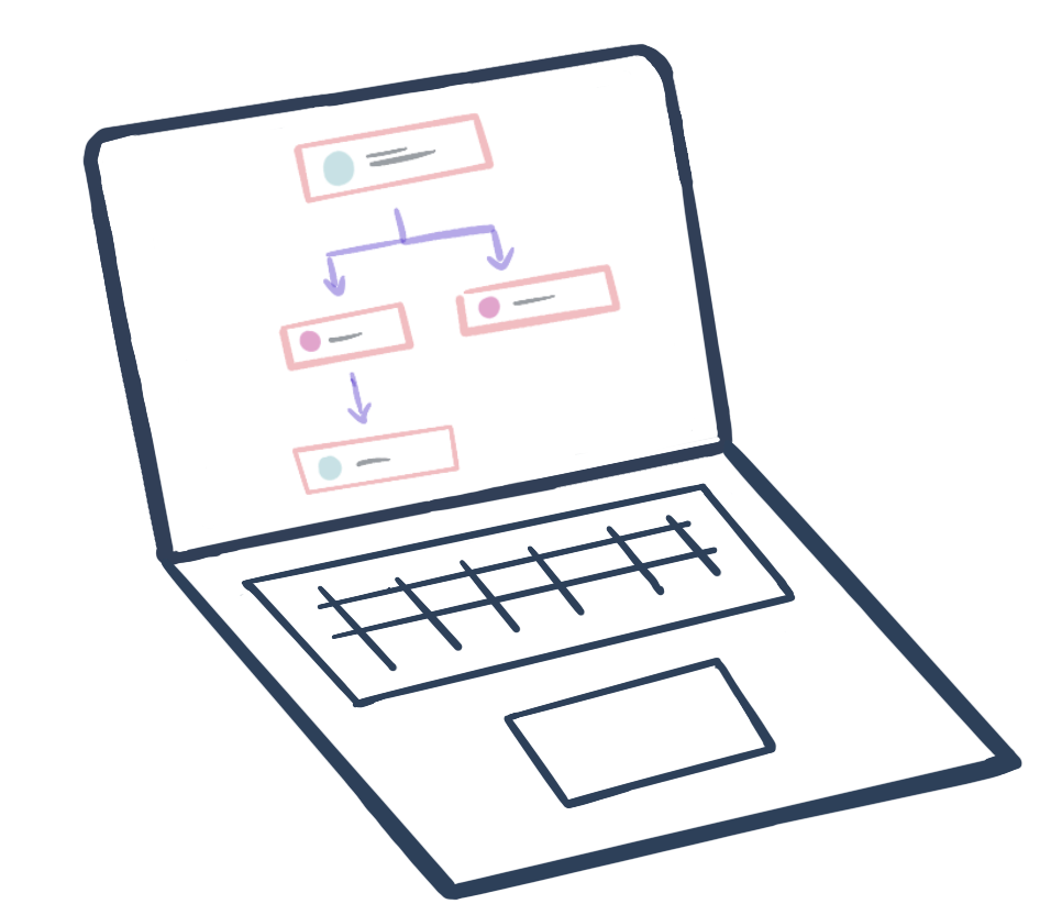 Hand drawn laptop